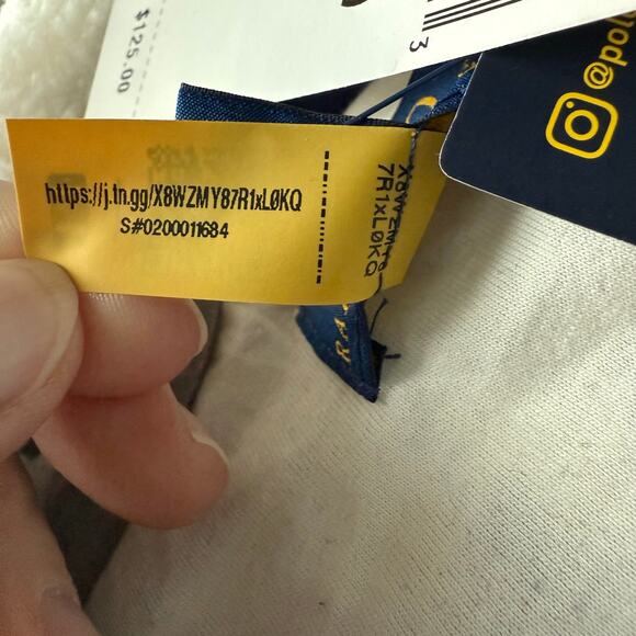 Polo Ralph Lauren Girls Fair Isle Blue White Fleece Jacket- Size 8-10 - Picture 10 of 11